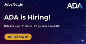 ADA Off Campus Drive 2026: Hiring Data Engineer - Freshers