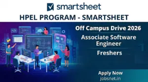 Smartsheet HPEL Program Off Campus Drive 2026 for Associate Software Engineer Freshers. Apply Now.
