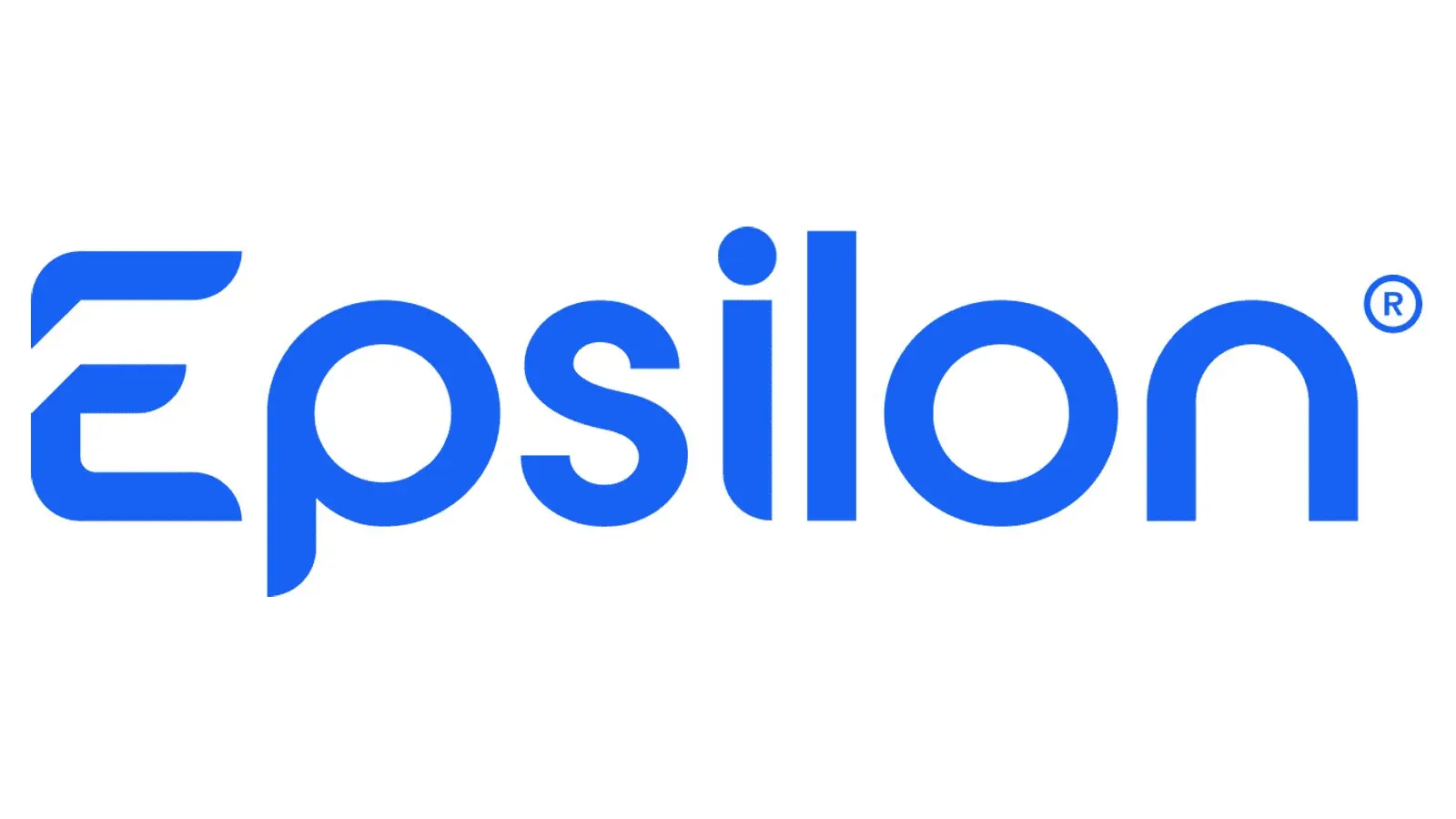 Epsilon logo in blue text on a white background.