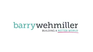 Barry-Wehmiller logo: 'barry' in teal, 'wehmiller' dark, tagline 'BUILDING A BETTER WORLD' with red, underlined 'BETTER'.